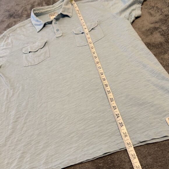 Lucky‎ Brand Men's Double Pocket Polo Size L Large Light Blue - Picture 6 of 6